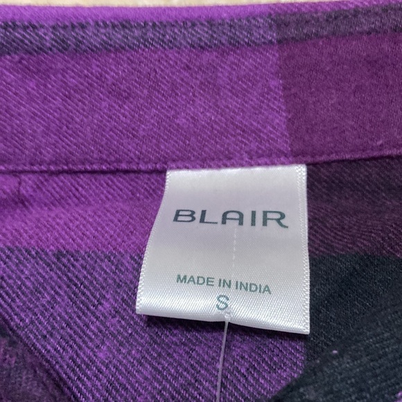 Blair size s flannel tunic purple and black - Picture 2 of 6